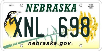 NE license plate XNL698