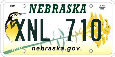 NE license plate XNL710