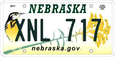 NE license plate XNL717