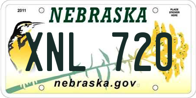 NE license plate XNL720
