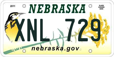 NE license plate XNL729