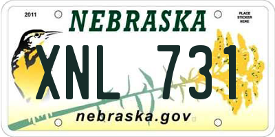 NE license plate XNL731