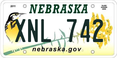 NE license plate XNL742