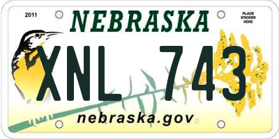 NE license plate XNL743