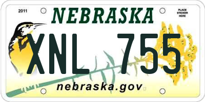 NE license plate XNL755
