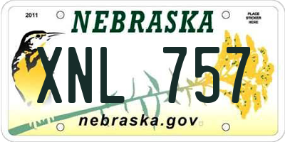 NE license plate XNL757