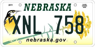 NE license plate XNL758