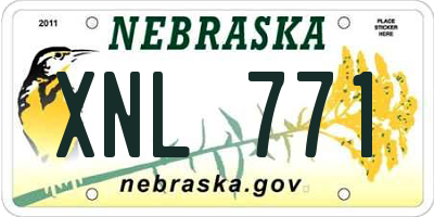 NE license plate XNL771