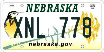 NE license plate XNL778