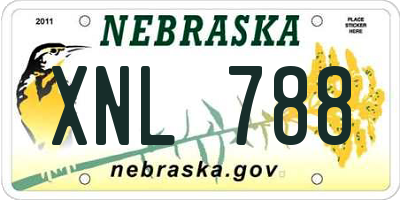NE license plate XNL788