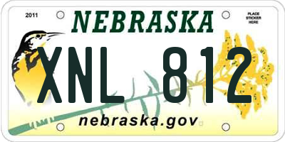 NE license plate XNL812
