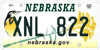 NE license plate XNL822