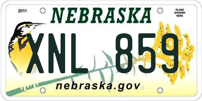 NE license plate XNL859