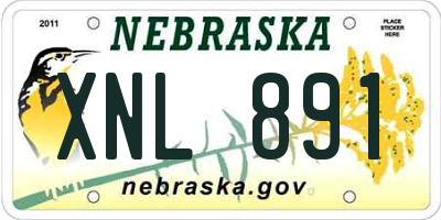 NE license plate XNL891