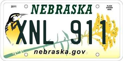 NE license plate XNL911
