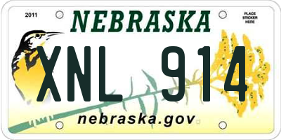 NE license plate XNL914