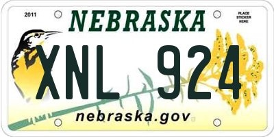 NE license plate XNL924