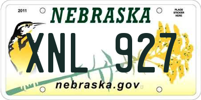 NE license plate XNL927