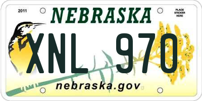 NE license plate XNL970