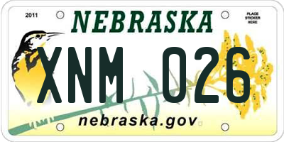 NE license plate XNM026