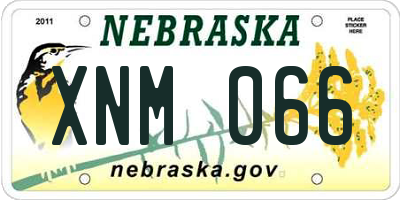 NE license plate XNM066