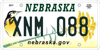 NE license plate XNM088