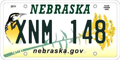 NE license plate XNM148