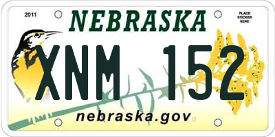 NE license plate XNM152