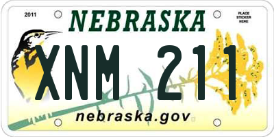NE license plate XNM211