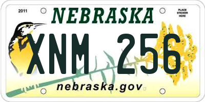NE license plate XNM256