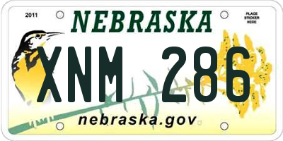 NE license plate XNM286