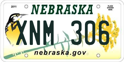NE license plate XNM306