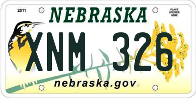 NE license plate XNM326