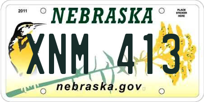 NE license plate XNM413
