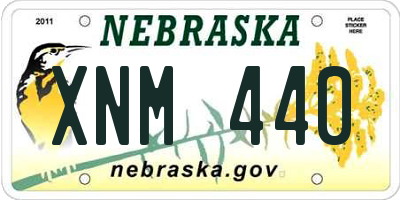 NE license plate XNM440