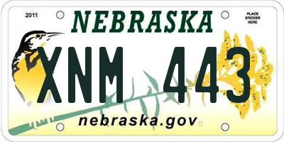 NE license plate XNM443