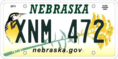 NE license plate XNM472