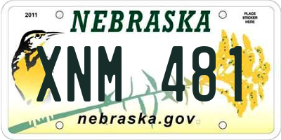 NE license plate XNM481