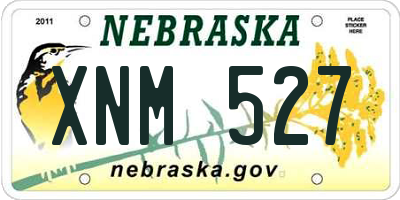 NE license plate XNM527