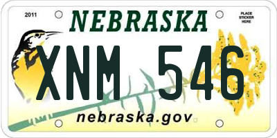 NE license plate XNM546