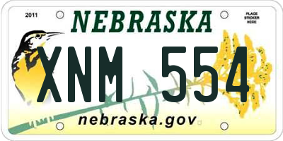 NE license plate XNM554