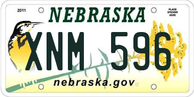 NE license plate XNM596