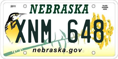 NE license plate XNM648