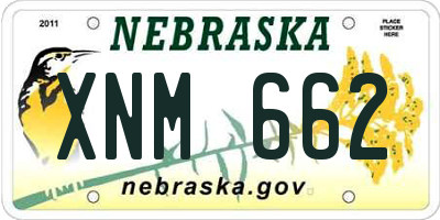 NE license plate XNM662