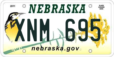 NE license plate XNM695