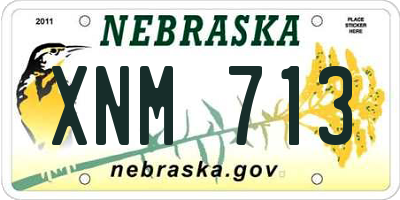 NE license plate XNM713