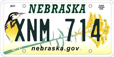NE license plate XNM714