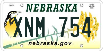 NE license plate XNM754