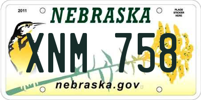 NE license plate XNM758