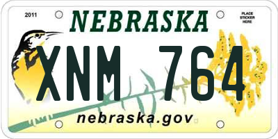 NE license plate XNM764